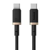 Kabel Baseus Dura USB-C/USB-C 1m 100W, černo/zlatá