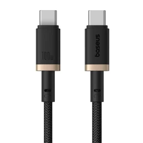 Kabel Baseus Dura USB-C/USB-C 1m 100W, černo/zlatá