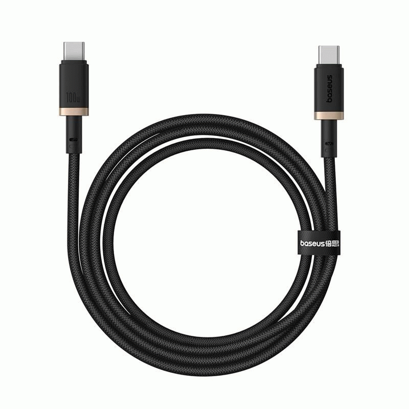 Kabel Baseus Dura USB-C/USB-C 1m 100W, černo/zlatá