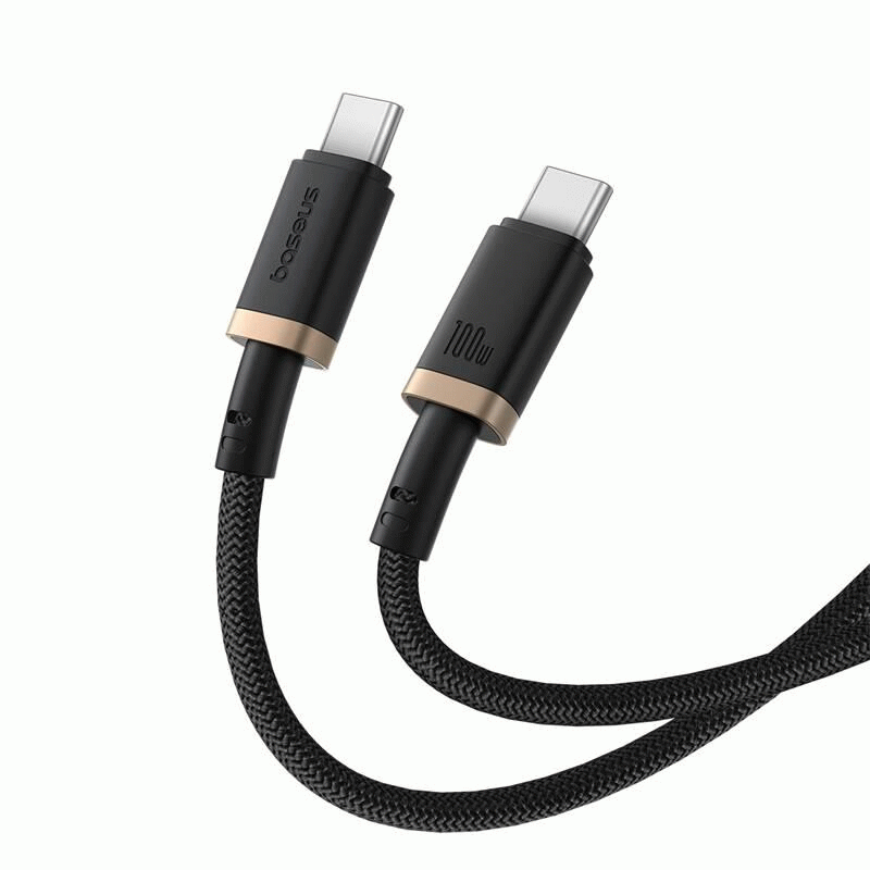 Kabel Baseus Dura USB-C/USB-C 1m 100W, černo/zlatá
