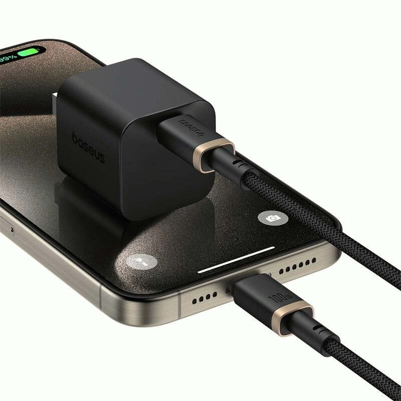 Kabel Baseus Dura USB-C/USB-C 1m 100W, černo/zlatá