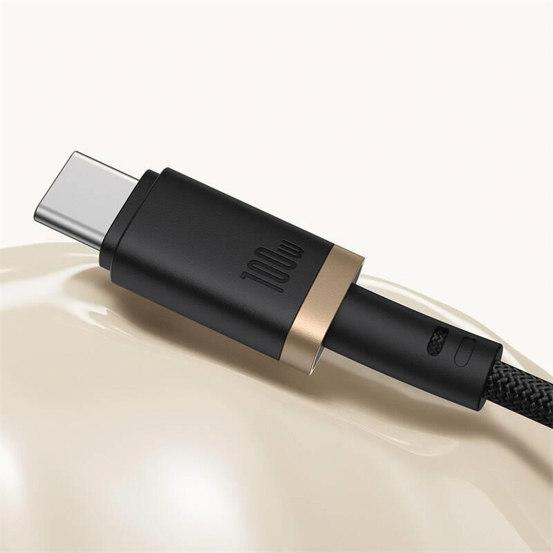Kabel Baseus Dura USB-C/USB-C 1m 100W, černo/zlatá