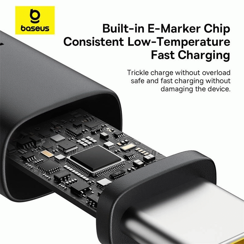 Kabel Baseus Dura USB-C/USB-C 1m 100W, černo/zlatá