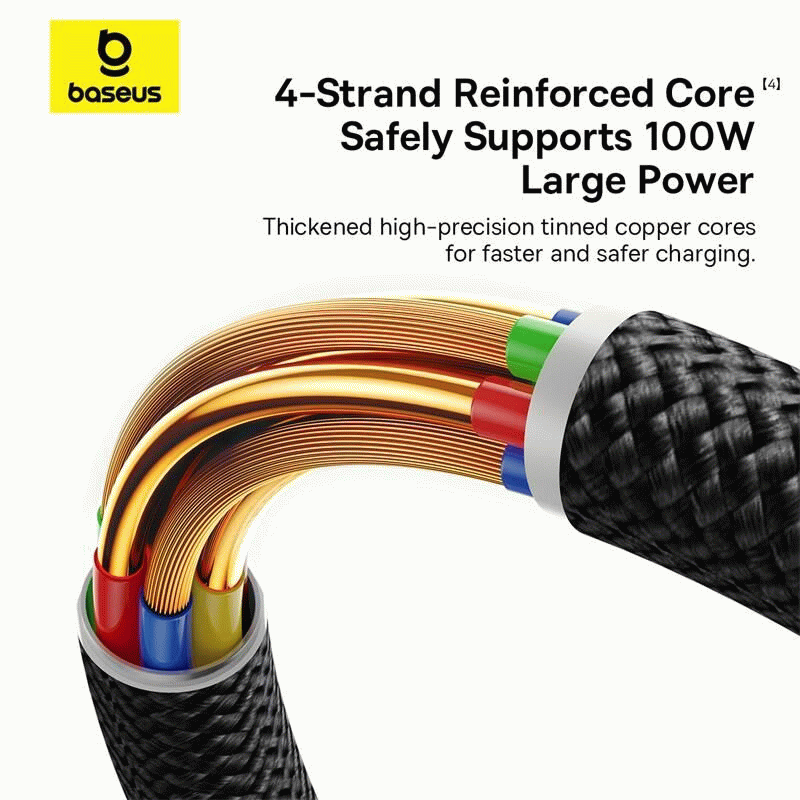 Kabel Baseus Dura USB-C/USB-C 1m 100W, černo/zlatá