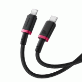 Kabel Baseus Dura USB-C/USB-C 1m 100W, červeno/černá