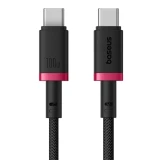 Kabel Baseus Dura USB-C/USB-C 1m 100W, červeno/černá