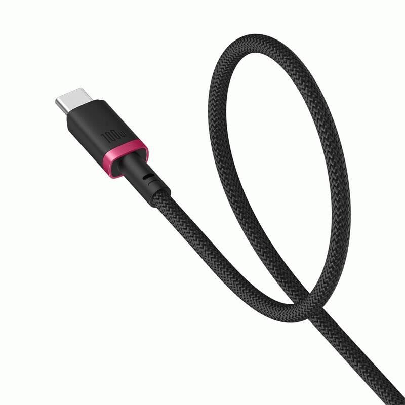 Kabel Baseus Dura USB-C/USB-C 1m 100W, červeno/černá