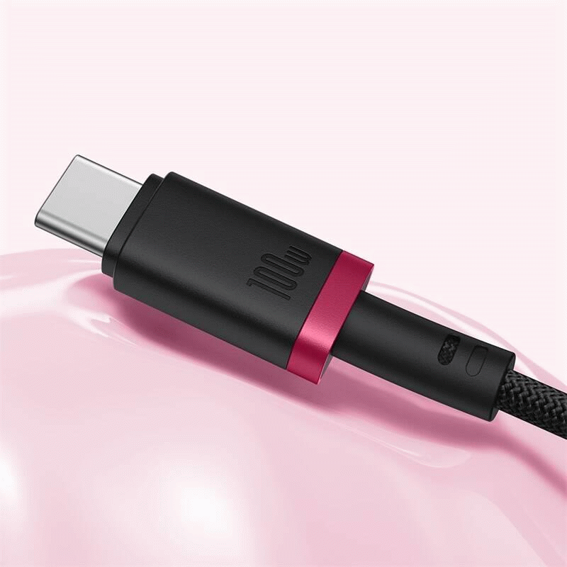 Kabel Baseus Dura USB-C/USB-C 1m 100W, červeno/černá