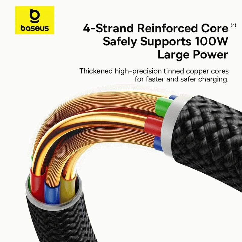 Kabel Baseus Dura USB-C/USB-C 1m 100W, červeno/černá