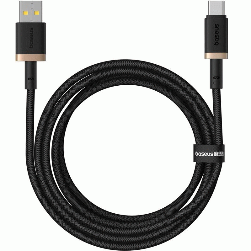 Kabel Baseus Dura USB/USB-C 2m 60W, černo/zlatá