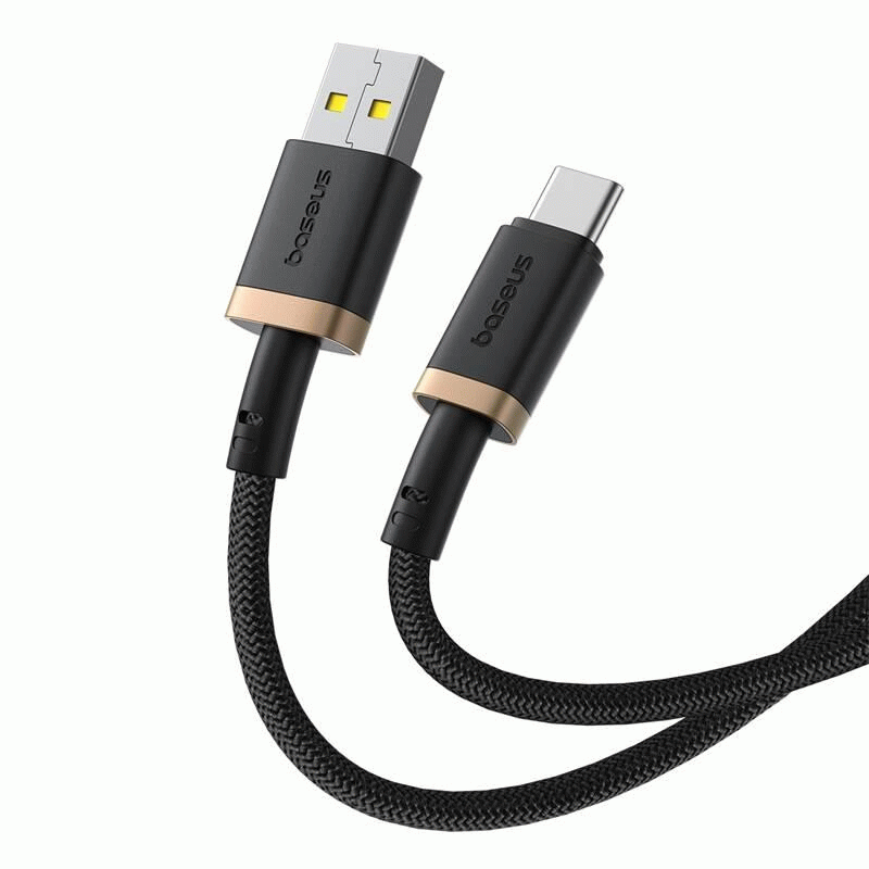 Kabel Baseus Dura USB/USB-C 2m 60W, černo/zlatá