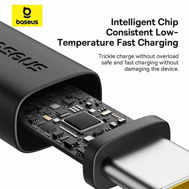 Kabel Baseus Dura USB/USB-C 2m 60W, černo/zlatá