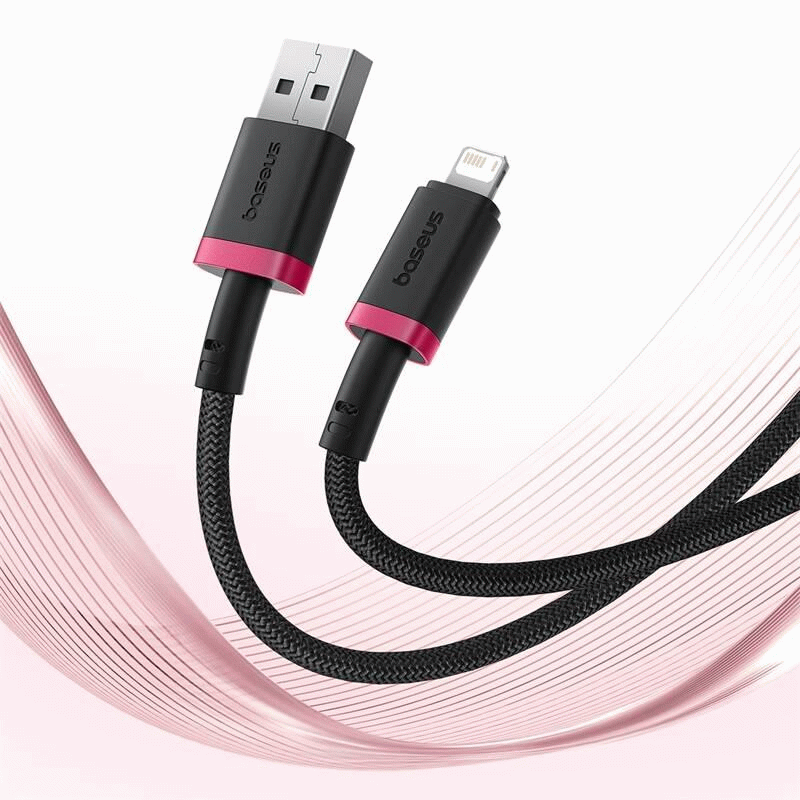 Kabel Baseus Dura USB/Lightning 2m 2.4A, červeno/černá