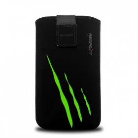 Univerzální pouzdro RedPoint Velvet, mikroplyš, motiv Green Scratch, velikost XXL