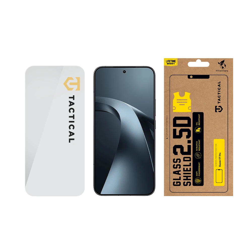 Tvrzené sklo Tactical Glass Shield 2.5D pro Xiaomi 17T Pro, transparentní