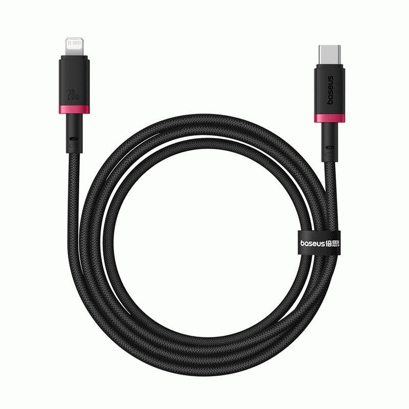 Kabel Baseus Dura USB-C/Lightning 1m 20W, černo/červená