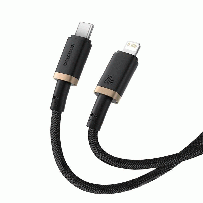 Kabel Baseus Dura USB-C/Lightning 1m 20W, černo/zlatá