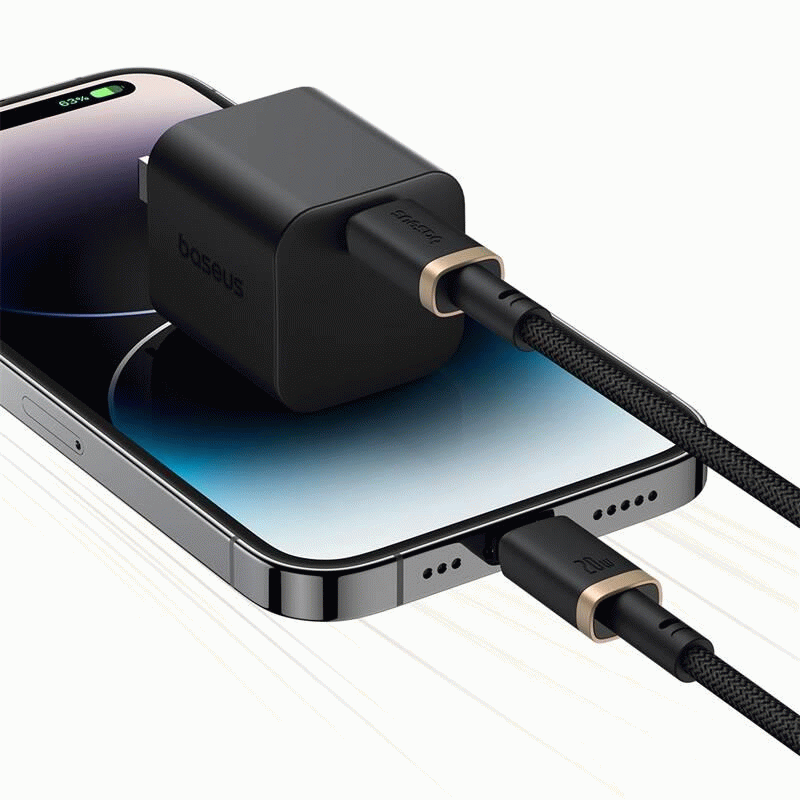 Kabel Baseus Dura USB-C/Lightning 1m 20W, černo/zlatá