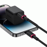 Kabel Baseus Dura USB-C/Lightning 2m 20W, černo/červená