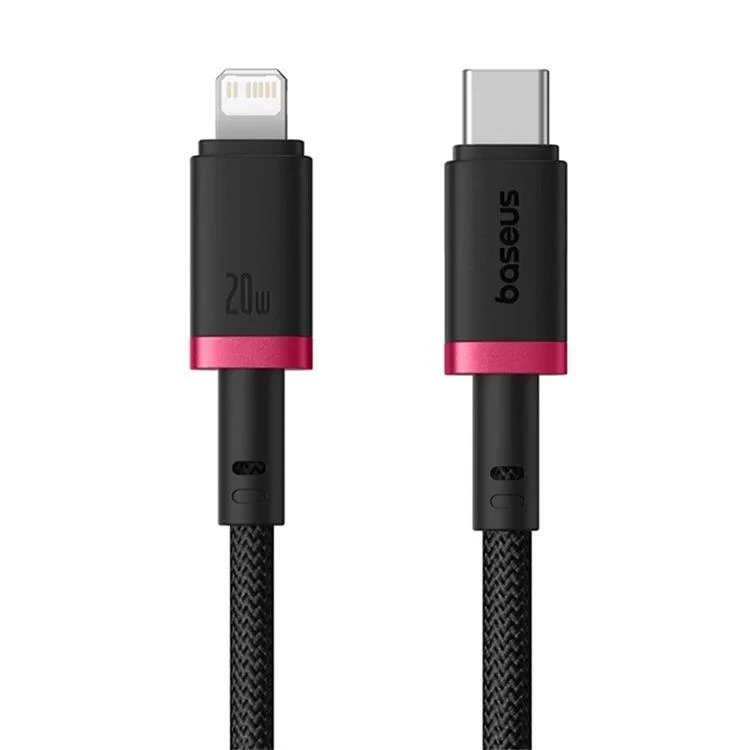 Kabel Baseus Dura USB-C/Lightning 2m 20W, černo/červená
