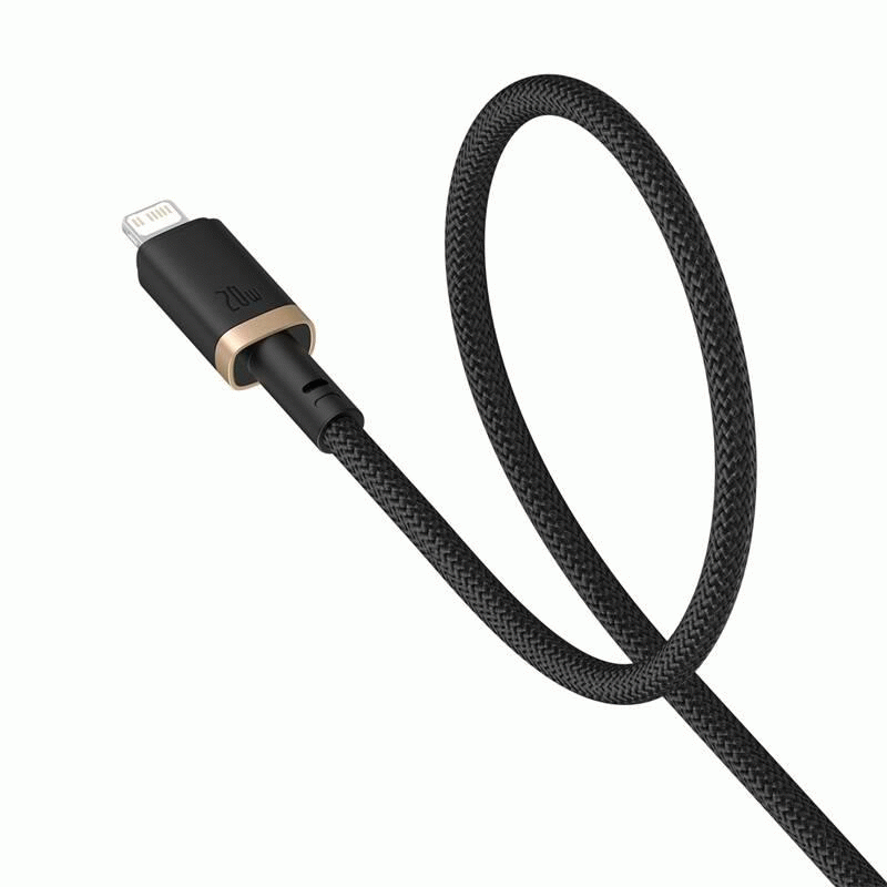 Kabel Baseus Dura USB-C/Lightning 2m 20W, černo/zlatá