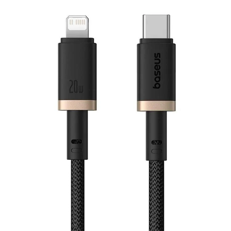 Kabel Baseus Dura USB-C/Lightning 2m 20W, černo/zlatá