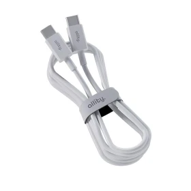 Kabel Allity AUC-03 USB-C/USB-C 2m 100W, bílá