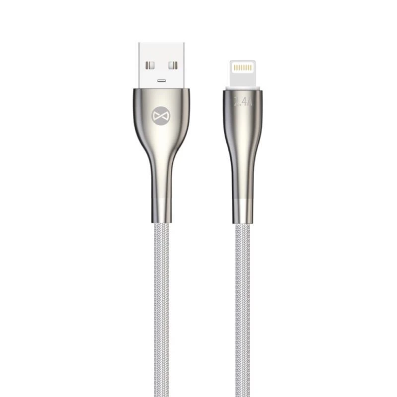 Kabel Forever Sleek USB/Lightning 1m 2,4A, bílá