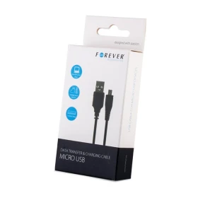 Kabel Forever USB/microUSB 1m 1A, černá