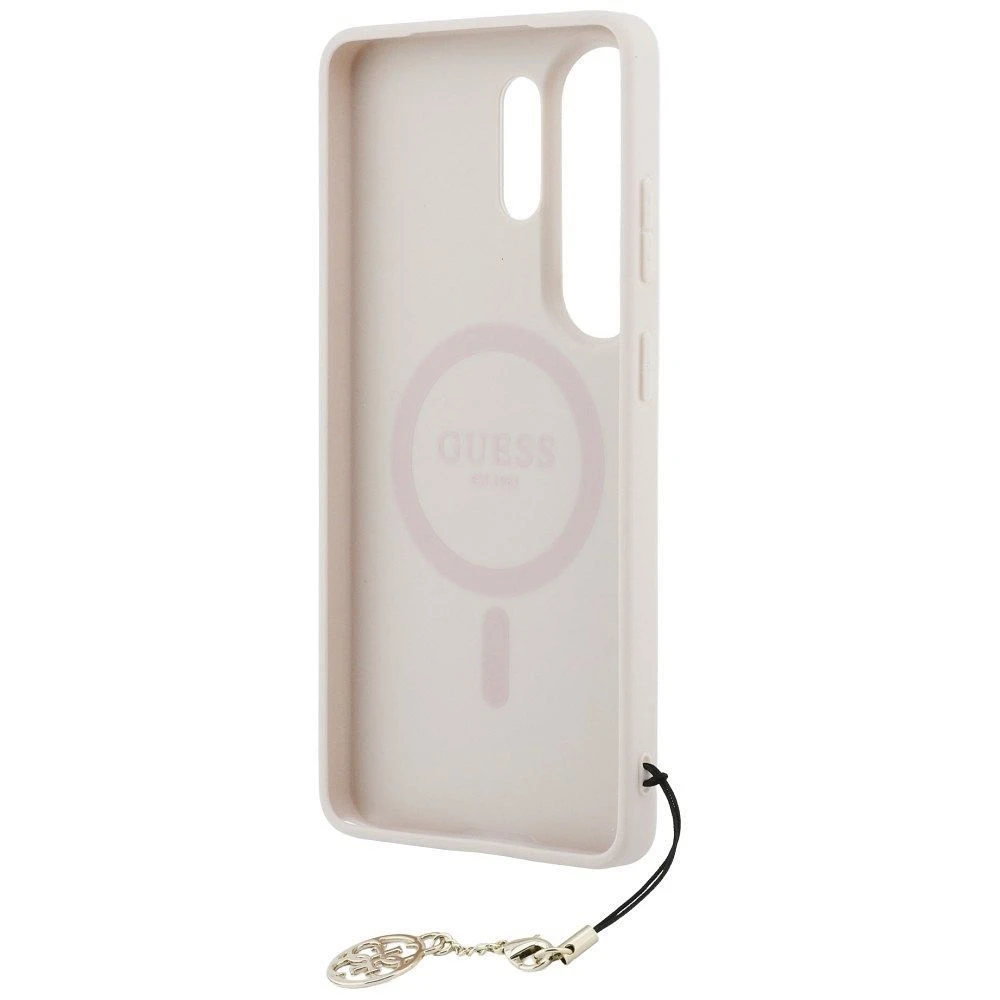 GUESS case for SAMSUNG S26 Ultra GUHMS26LGF4GPI (PU 4G Classic Logo with Charm) pink