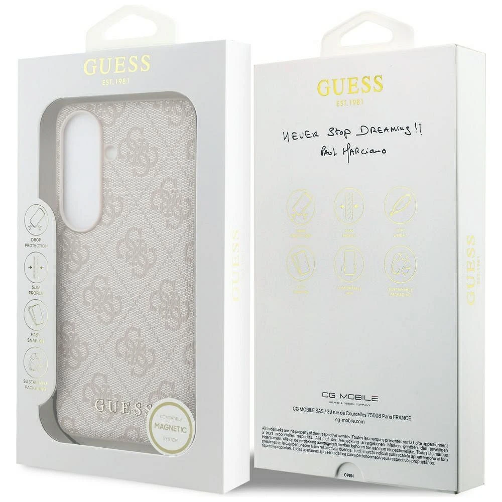 GUESS case for SAMSUNG S26 GUHMS26SGF4GPI (PU 4G Classic Logo with Charm) pink