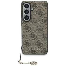 Zadní kryt Guess PU 4G Classic Logo with Charm GUHMS26SGF4GBR pro Samsung Galaxy S26, hnědá
