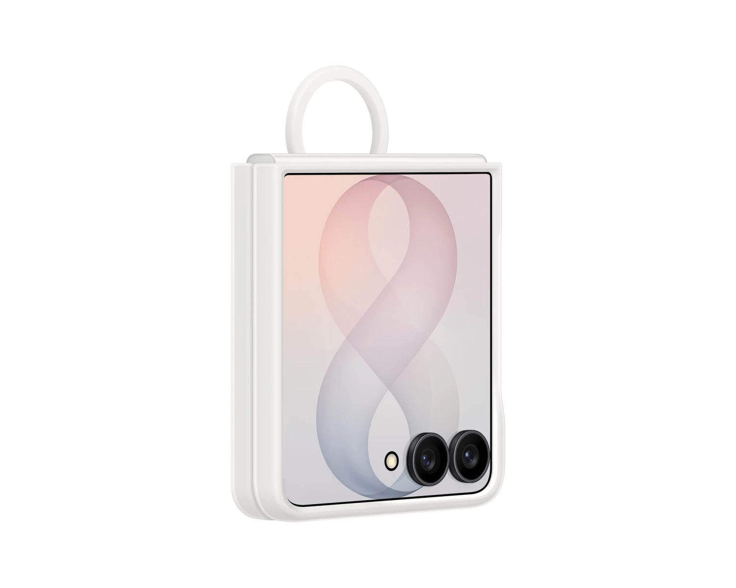 EF-EF776CWE Samsung Silikonový Magnetický Kryt s Kroužkem pro Galaxy Z Flip 8 White
