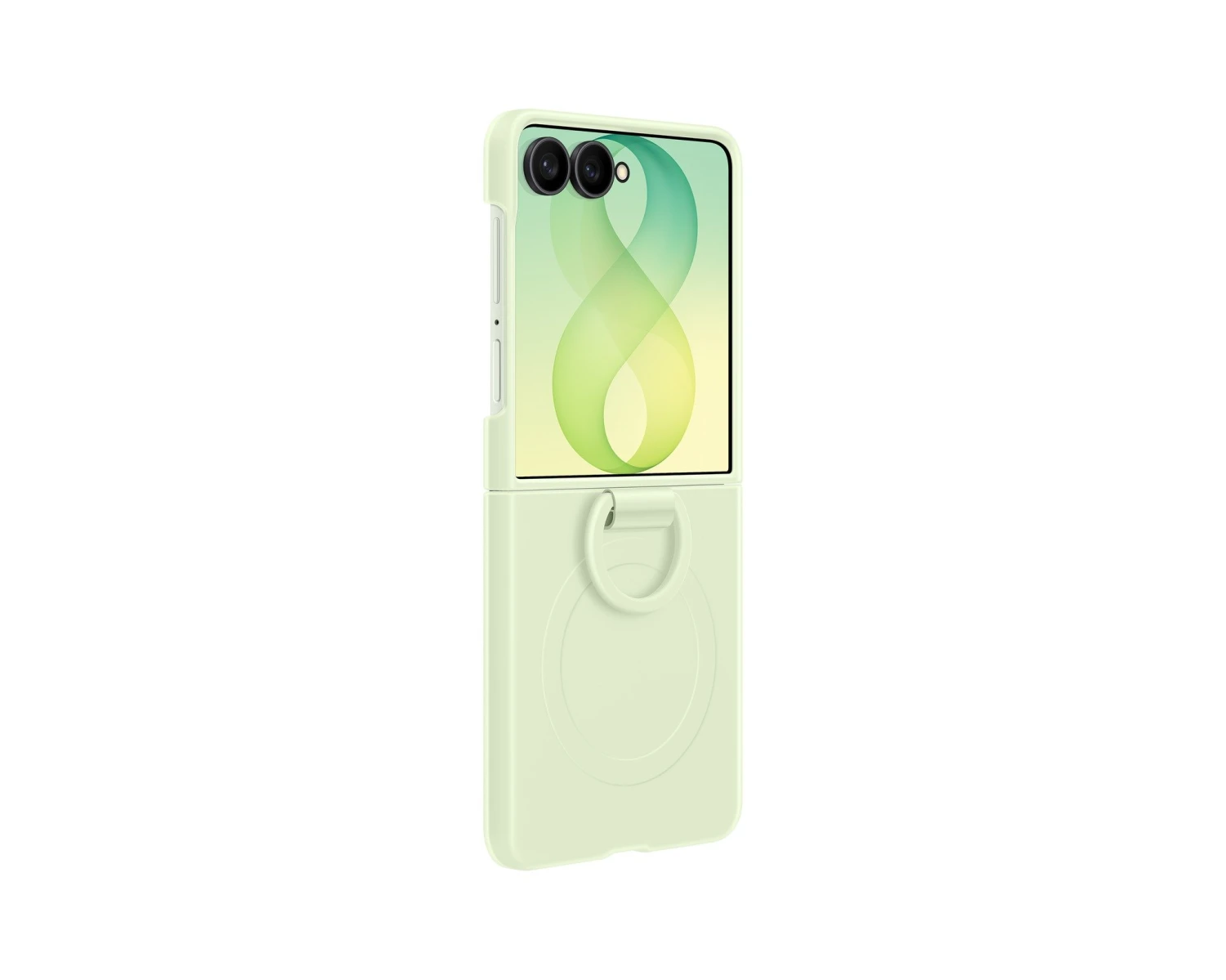 EF-EF776CGE Samsung Silikonový Magnetický Kryt s Kroužkem pro Galaxy Z Flip 8 Green