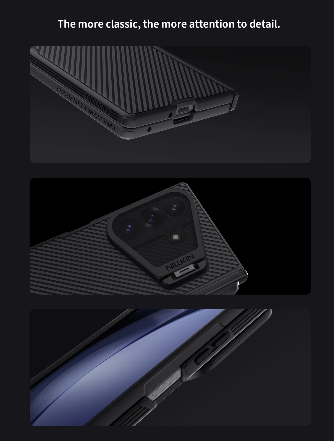 Nillkin CamShield Prop Magnetic Pen Slot (Transparent Lens) Zadní Kryt pro Samsung Galaxy Z Fold 8 Ultra Black