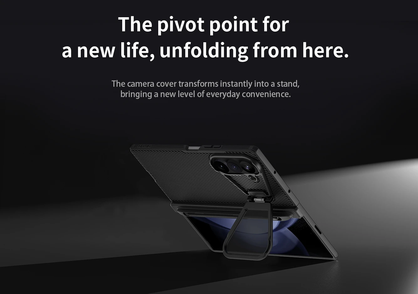 Nillkin CamShield Prop Magnetic Pen Slot (Transparent Lens) Zadní Kryt pro Samsung Galaxy Z Fold 8 Ultra Black