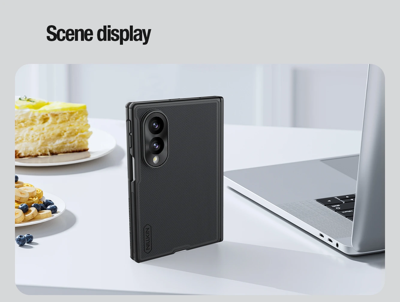 Nillkin Super Frosted FOLD Magnetic Zadní Kryt pro Samsung Galaxy Z Fold 8 Transparent Black