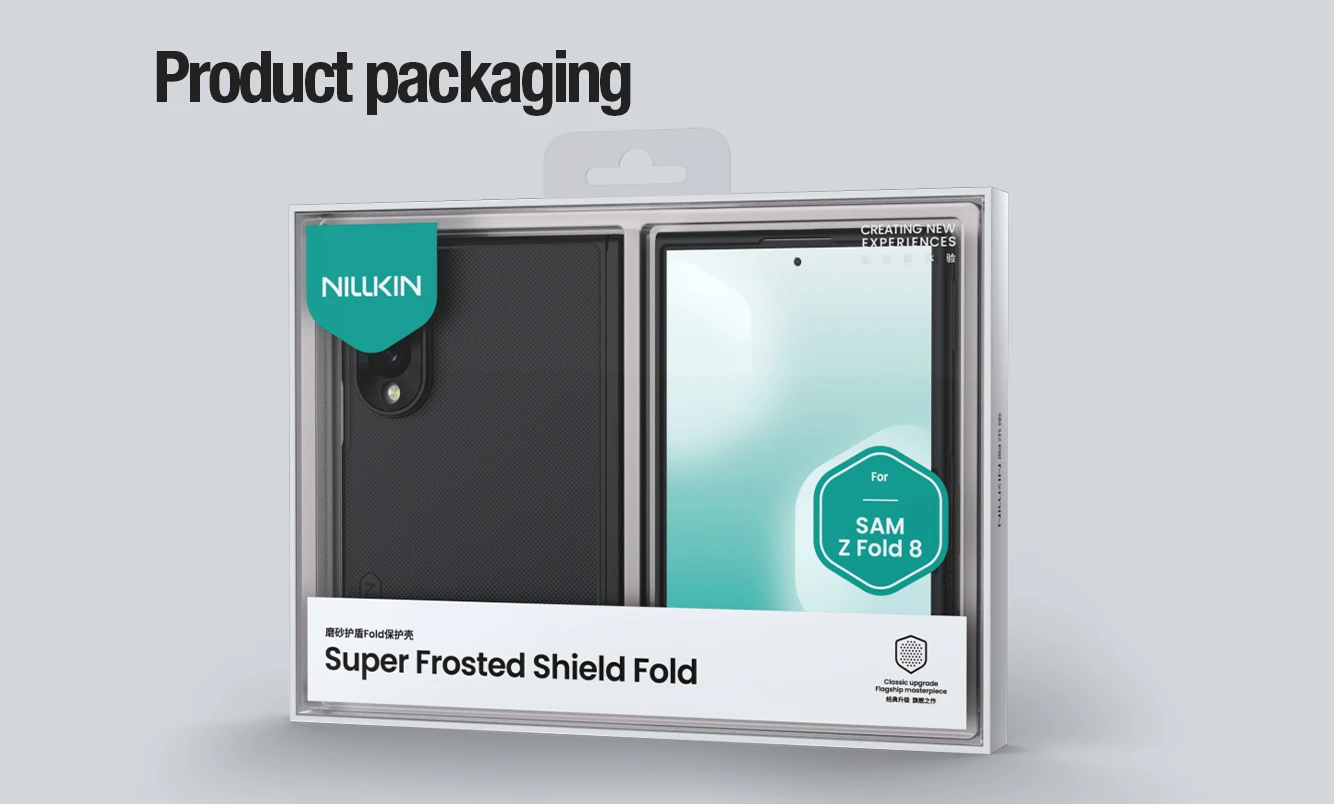 Nillkin Super Frosted FOLD Magnetic Zadní Kryt pro Samsung Galaxy Z Fold 8 Transparent Black