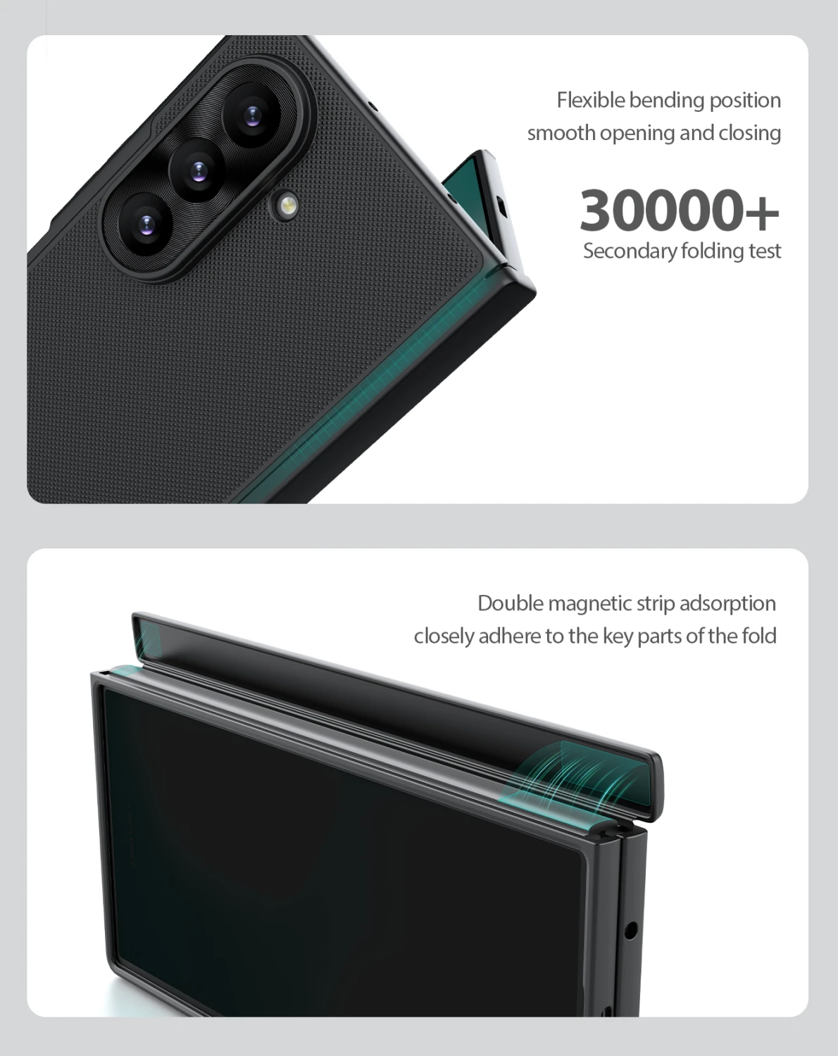 Nillkin Super Frosted FOLD Magnetic Zadní Kryt pro Samsung Galaxy Z Fold 8 Ultra Transparent Black