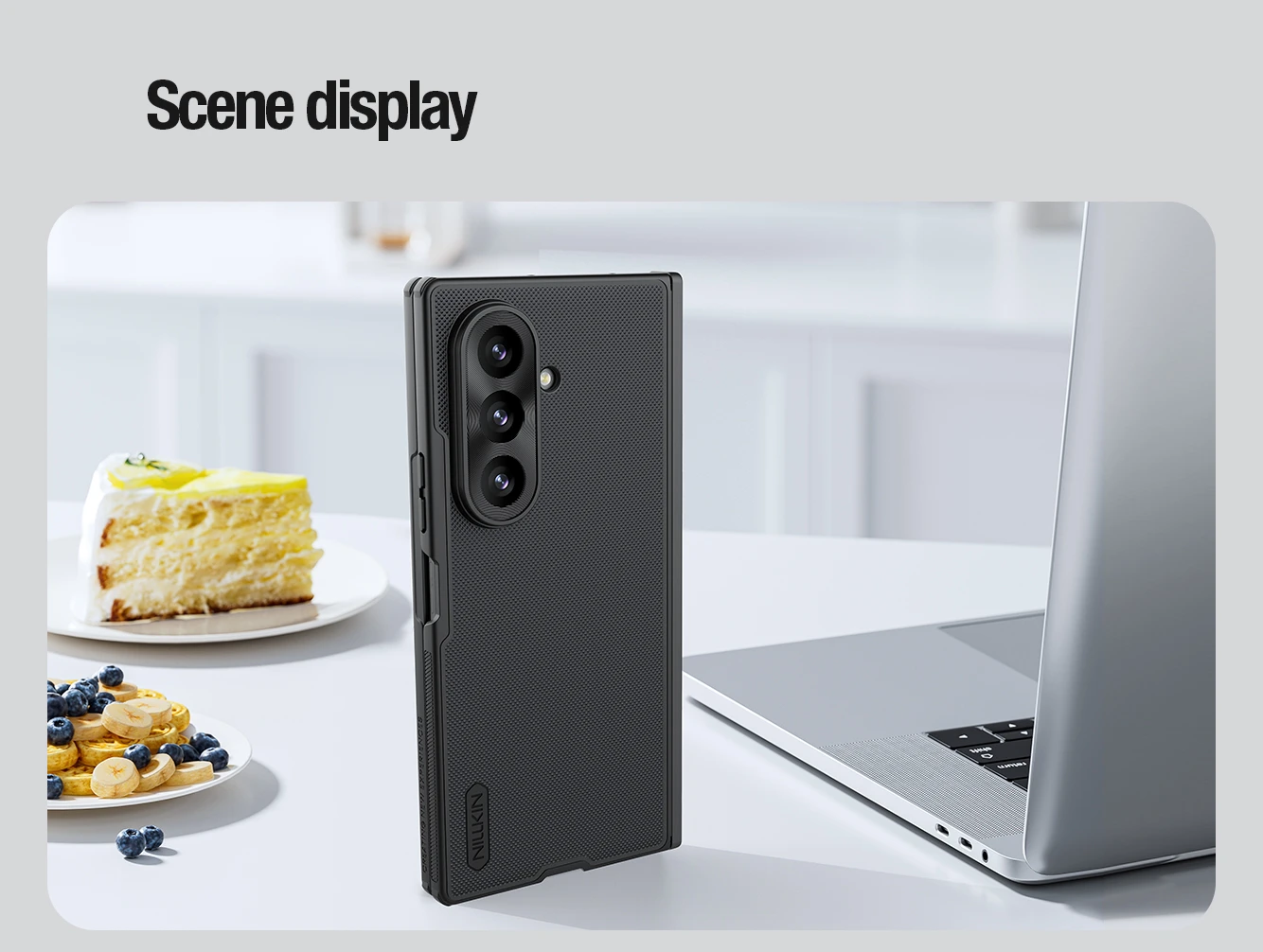 Nillkin Super Frosted FOLD Magnetic Zadní Kryt pro Samsung Galaxy Z Fold 8 Ultra Black