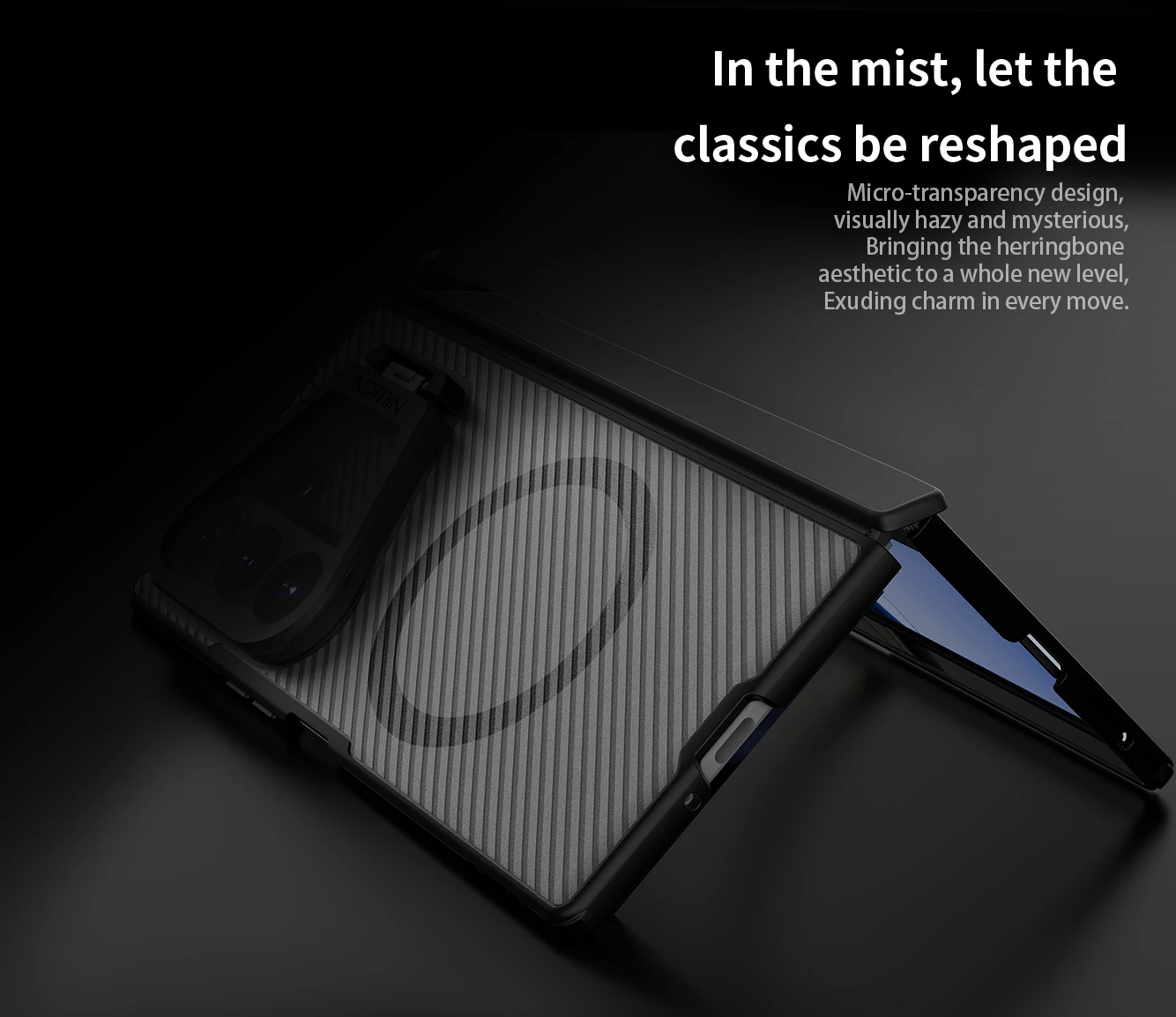 Nillkin CamShield Prop Magnetic (Transparent Lens) Zadní Kryt pro Samsung Galaxy Z Fold 8 Ultra Transparent Black