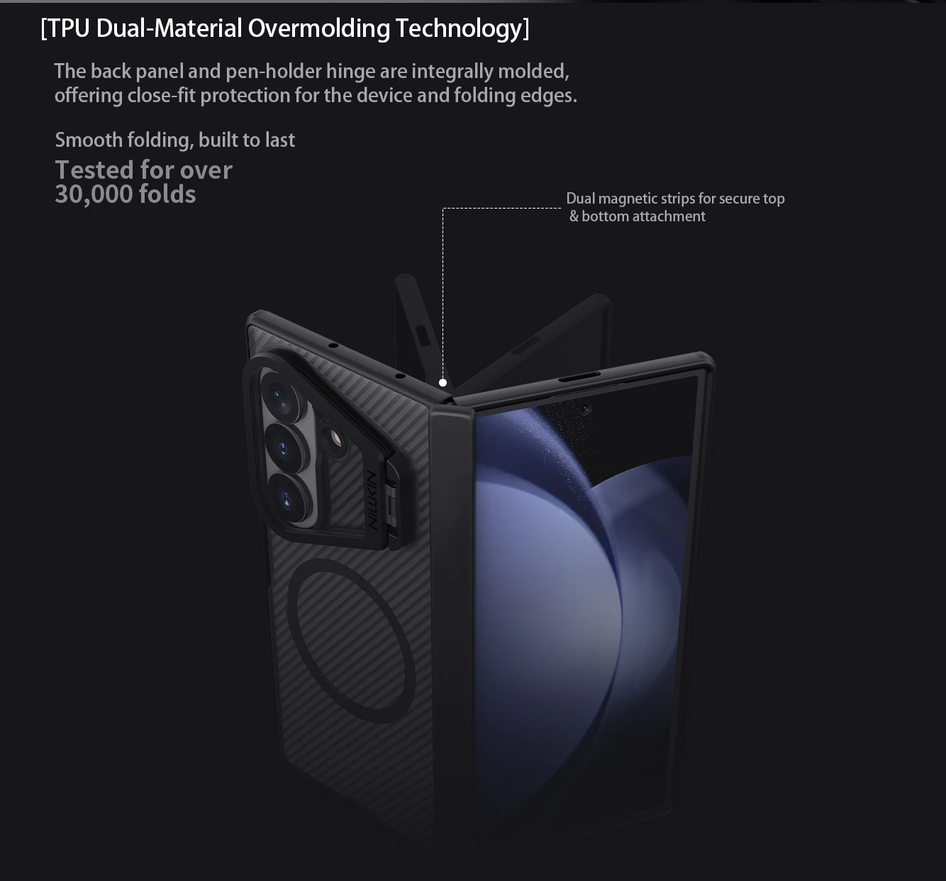 Nillkin CamShield Prop Magnetic (Transparent Lens) Zadní Kryt pro Samsung Galaxy Z Fold 8 Ultra Transparent Black