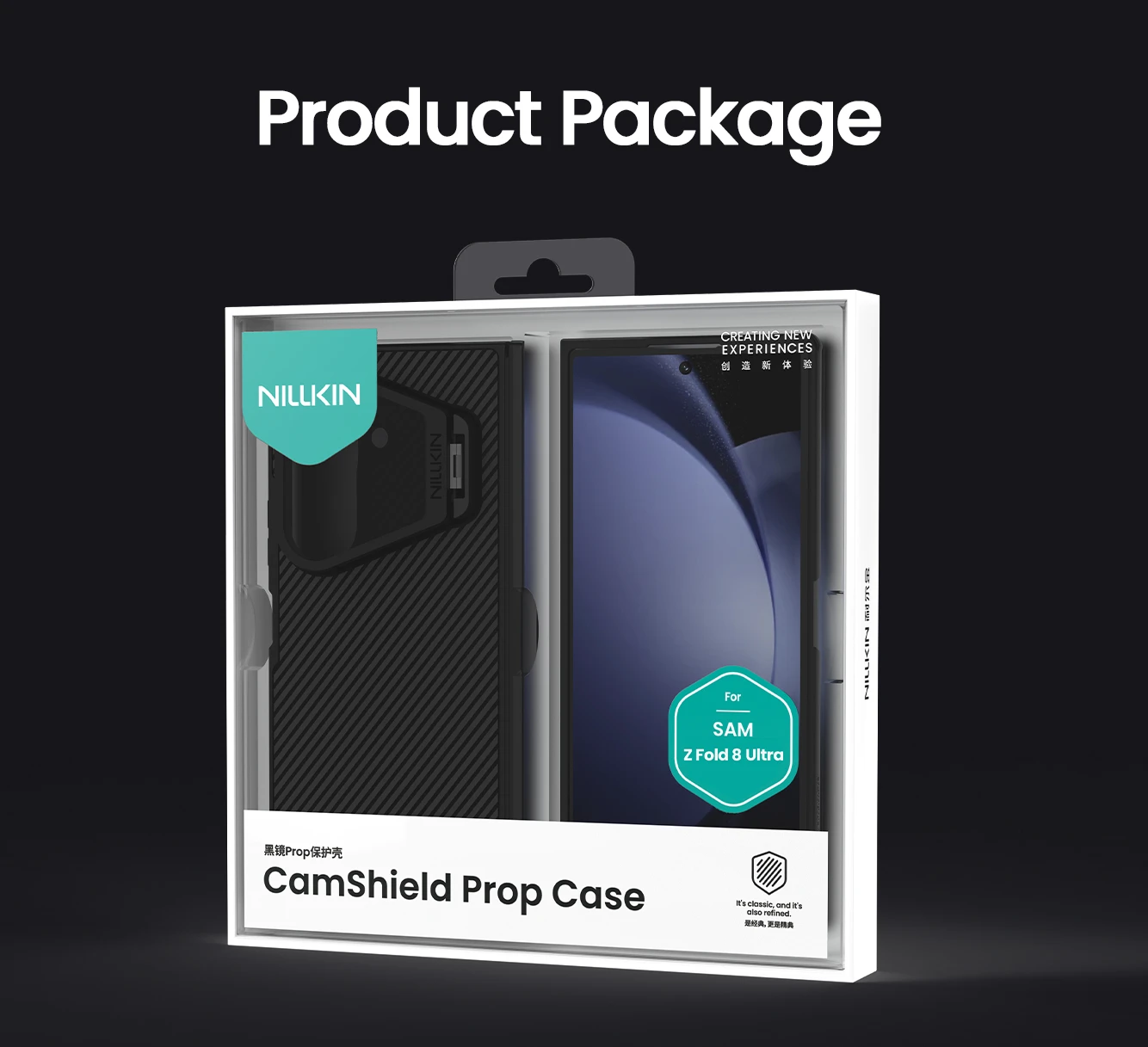 Nillkin CamShield Prop Magnetic (Transparent Lens) Zadní Kryt pro Samsung Galaxy Z Fold 8 Ultra Black