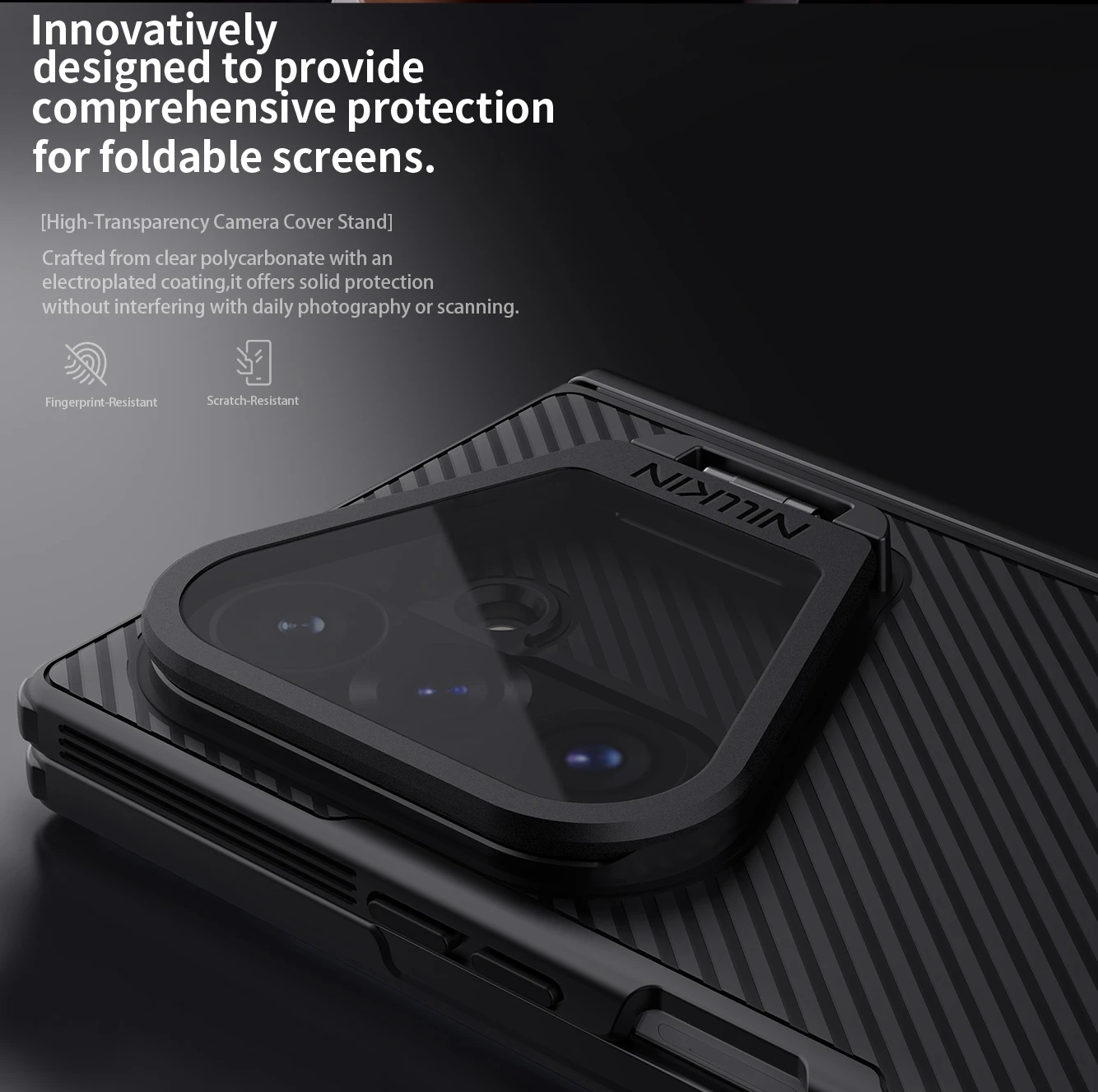 Nillkin CamShield Prop Magnetic (Transparent Lens) Zadní Kryt pro Samsung Galaxy Z Fold 8 Ultra Black