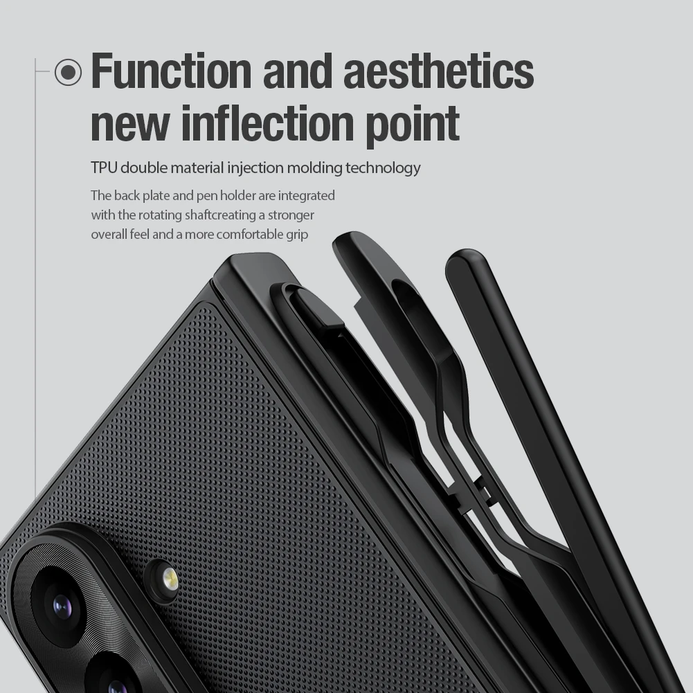 Nillkin Super Frosted FOLD Magnetic Pen Slot Zadní Kryt pro Samsung Galaxy Z Fold 8 Ultra Transparent Black