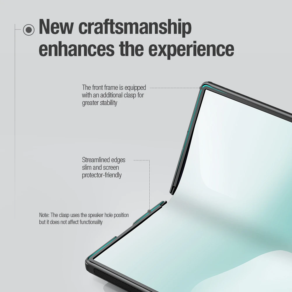 Nillkin Super Frosted FOLD Magnetic Pen Slot Zadní Kryt pro Samsung Galaxy Z Fold 8 Ultra Transparent Black
