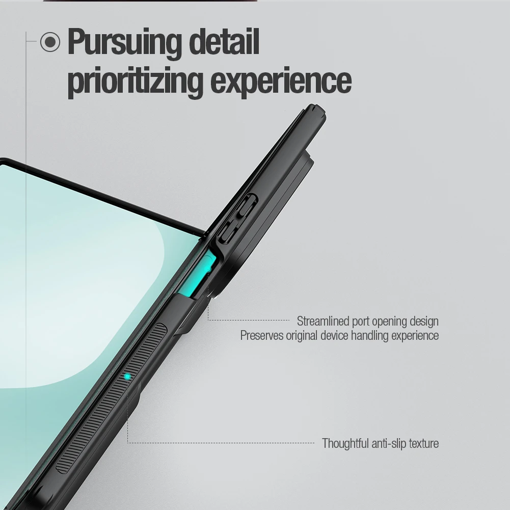 Nillkin Super Frosted FOLD Magnetic Pen Slot Zadní Kryt pro Samsung Galaxy Z Fold 8 Ultra Black