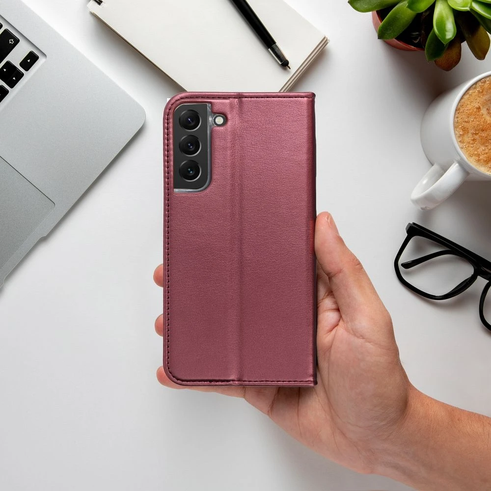 Flip case for Samsung S26 EDGE Smart Magneto burgundy