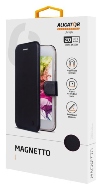 Flipové pouzdro ALIGATOR Magnetto pro Xiaomi 17, černá