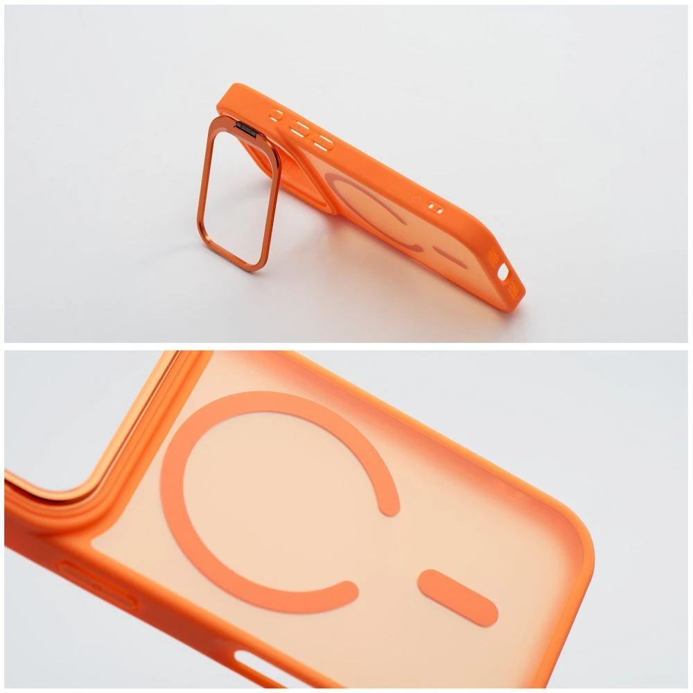Case for iPhone 17 Pro Max / 18 Pro Max Forcell F-Protect Shadow Stand Premium compatible with MagSafe orange